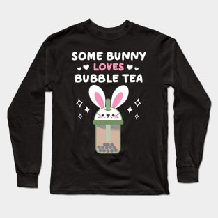 Bubble Tea Lover Kawaii Bunny Long Sleeve T-Shirt